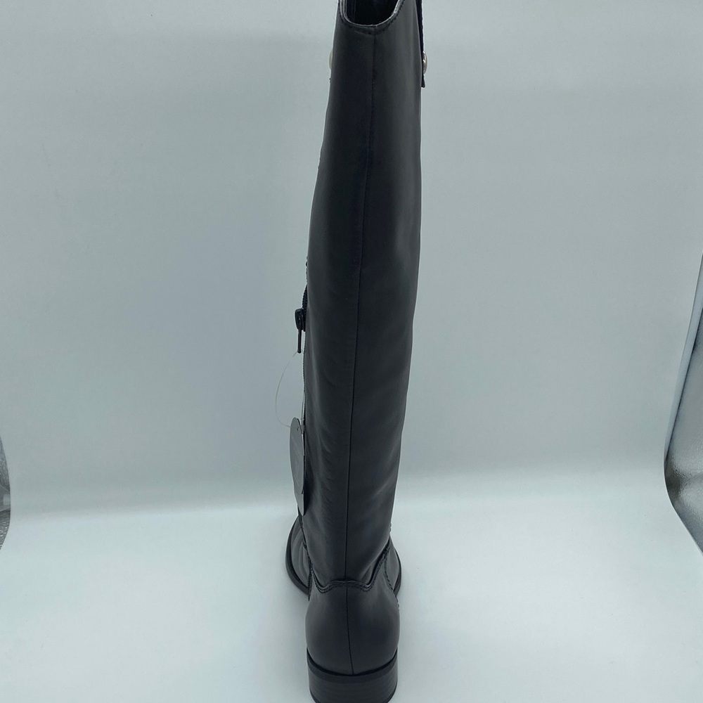 INC Fawne Black Leather Knee-High Boots - Picture 6 of 11